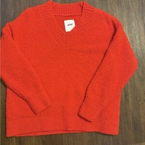 Aerie Women's XL Red Boucle Teddy Sweater